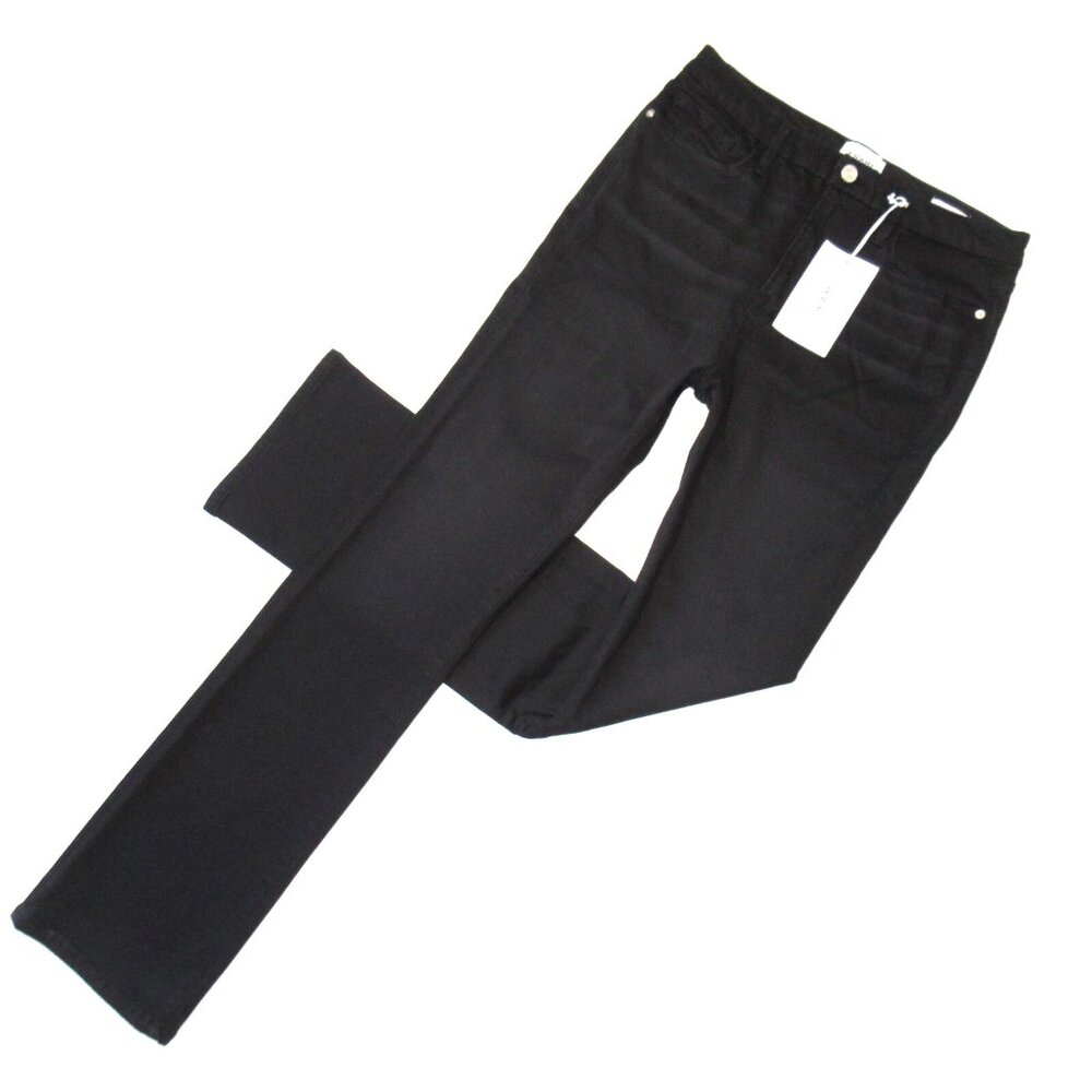 NWT Frame Le Super High Mini Boot in Blackfinn Bootcut Stretch Jeans 32 $245